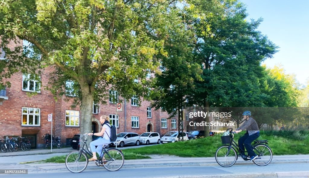 Cycling in Nørrebro, Copenhagen
