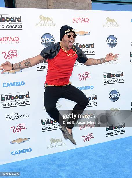 SkyBlu of LMFAO arrives at the 2013 Billboard Music Awards at the MGM Grand Garden Arena on May 19, 2013 in Las Vegas, Nevada.