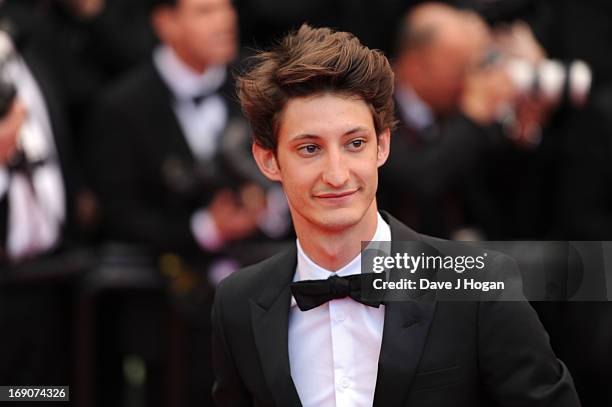 Pierre Niney attends 'Inside Llewyn Davis' Premiere during the 66th Annual Cannes Film Festival at Palais des Festivals on May 19, 2013 in Cannes,...