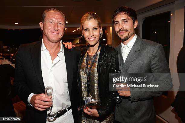 Guest attend the Glacier Films launch party hosted by Hayden C and Michael Saylor aboard the Yacht Harle on May 19, 2013 in Cannes, France.