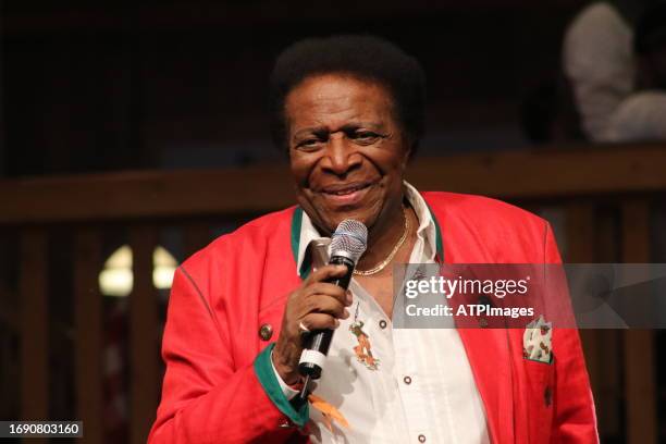Roberto Blanco performs during The 188 Oktoberfest Beer festival in Munich - Business women's guest of the Sixt Damenwiesn On September 18, 2023 in...
