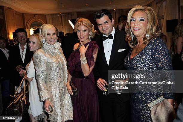 Hofit Golan, Denise Rich, Haig Avakia and Denise Rich attend the 'Global Gift Gala' 2013 cocktail presented by Eva Longoria at Carlton Hotel on May...