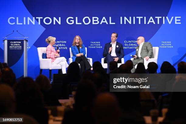 Dana Perino, Jodie Ginsberg, Almar Latour, and Jason Rezaian participate in the session "Journalism on the Front Lines: How Supporting a Strong, Free...