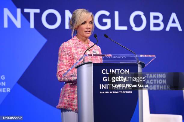 Dana Perino speaks onstage during the Clinton Global Initiative September 2023 Meeting at New York Hilton Midtown on September 19, 2023 in New York...