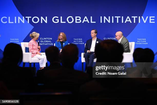 Dana Perino, Jodie Ginsberg, Almar Latour, and Jason Rezaian participate in the session "Journalism on the Front Lines: How Supporting a Strong, Free...