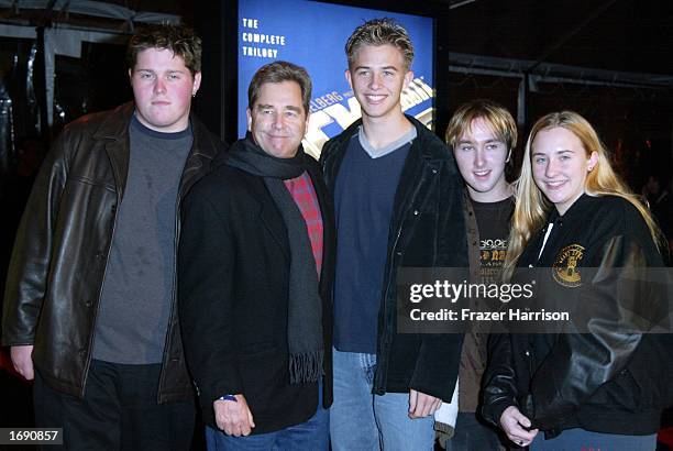 Actor Beau Bridges with family and friends Lee Boxleitner, son Dylan, Michael Halding, and daughter Emily who attended the launch party of the 'Back...
