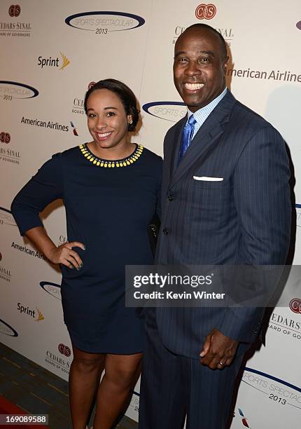 Football analyst Charles Davis and guest attends the 28th Anniversary Sports Spectacular Gala at the Hyatt Regency Century Plaza on May 19, 2013 in...