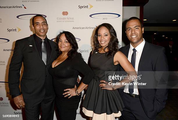 Former NFL player Dennis Smith, Andree Smith, Tiffany Diamond and guest attend the 28th Anniversary Sports Spectacular Gala at the Hyatt Regency...