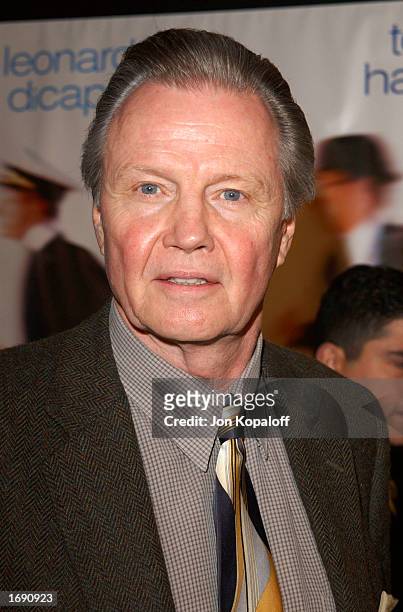 Actor Jon Voight attends the premiere of "Catch Me If You Can" at the Mann Village Theatre on December 16, 2002 in Westwood, California.
