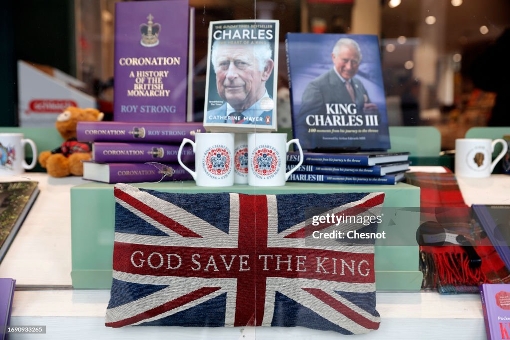 Tribute To King Charles III Are Displayed Prior To His Visit In France