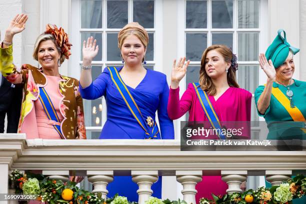 Queen Máxima of The Netherlands, Princess Amalia of The Netherlands, Princess Alexia of The Netherlands and Princess Laurentien of the Netherlands at...