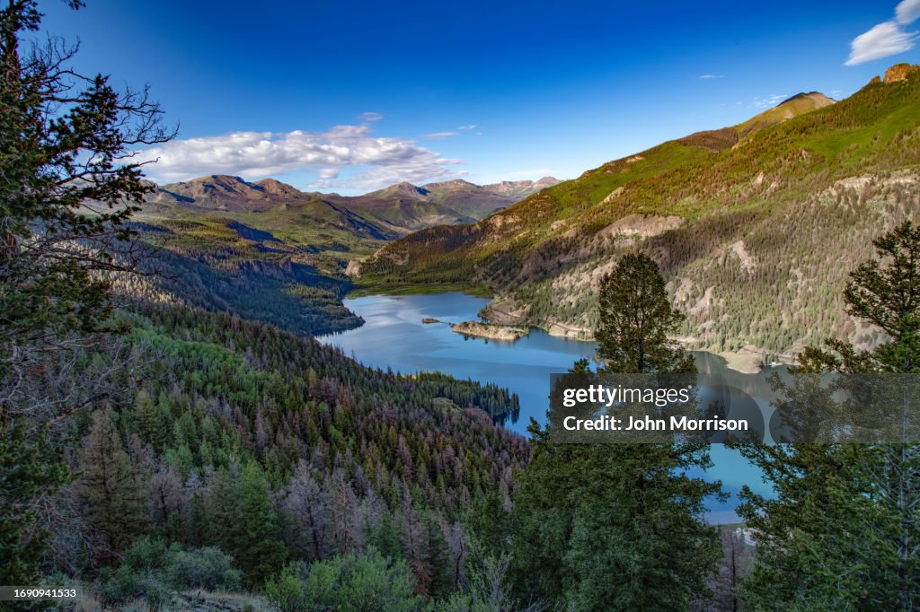 Lake San Cristobal in Colorado's San Juan mountains in western USA of North America