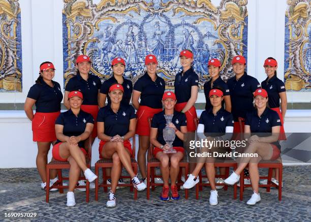 The United States team pose for their picture during the official photo-call as a preview for the The Solheim Cup at Finca Cortesin Golf Club on...