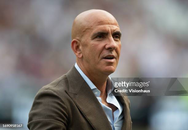 Paolo Di Canio is seen prior to the Premier League match between West Ham United and Manchester City at London Stadium on September 16, 2023 in...