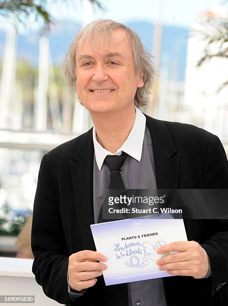 Cartoonists Plantu attends the photocall for 'Cartooning For Peace' at The 66th Annual Cannes Film Festival on May 20, 2013 in Cannes, France.
