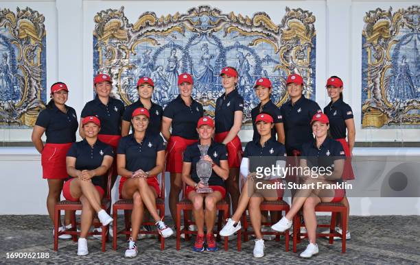 The United States team pose for their team picture Megan Khang, Lexi Thompson, Stacy Lewis , Danielle Kang Ally Ewing and Lilia Vu, Allisen Corpuz,...