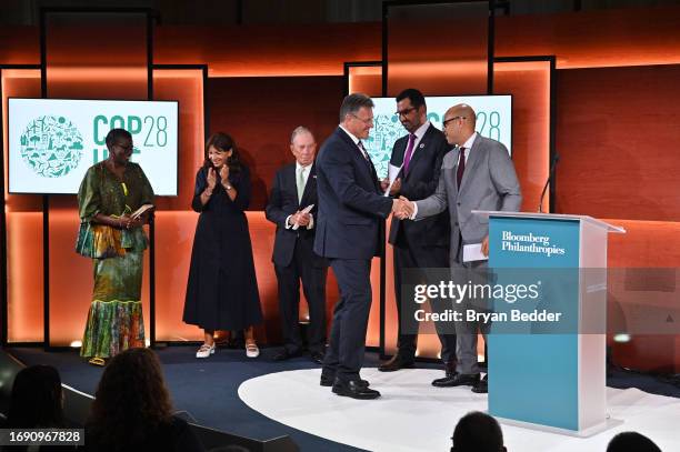 Mayor Yvonne Aki-Sawyerr, Mayor of Paris and Global Ambassador of the Global Covenant of Mayors Anne Hidalgo, UN Special Envoy on Climate Ambition...