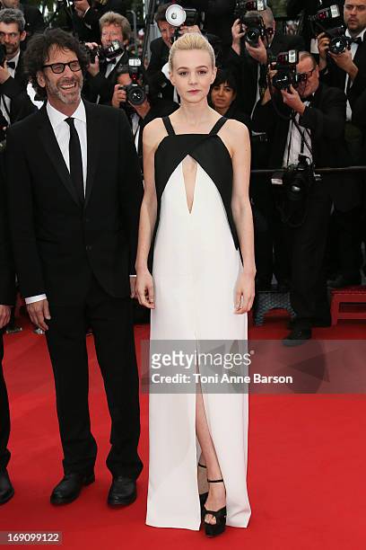 Joel Coen and Carey Mulligan attend the Premiere of 'Inside Llewyn Davis' at The 66th Annual Cannes Film Festival on May 19, 2013 in Cannes, France.