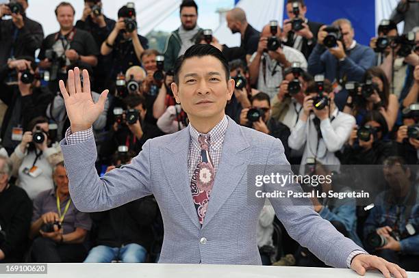 Actor Andy Lau attends the photocall for 'Blind Detective' during The 66th Annual Cannes Film Festival at Palais des Festivals on May 20, 2013 in...