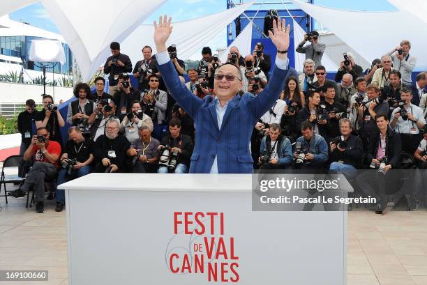 Director Johnnie To attends the photocall for 'Blind Detective' during The 66th Annual Cannes Film Festival at Palais des Festivals on May 20, 2013...