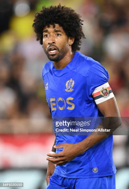 Dante of OGC Nice in action during the Ligue 1 Uber Eats match between AS Monaco and OGC Nice at Stade Louis II on September 22, 2023 in Monaco,...