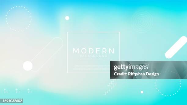 blurred blue gradient colourful background with geometric circle shape element design - white presentation background stock illustrations