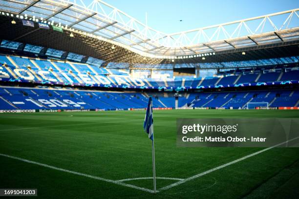 General view inside the stadium ahead the UEFA Champions League match group D between Real Sociedad and FC Internazionale at Reale Arena on September...