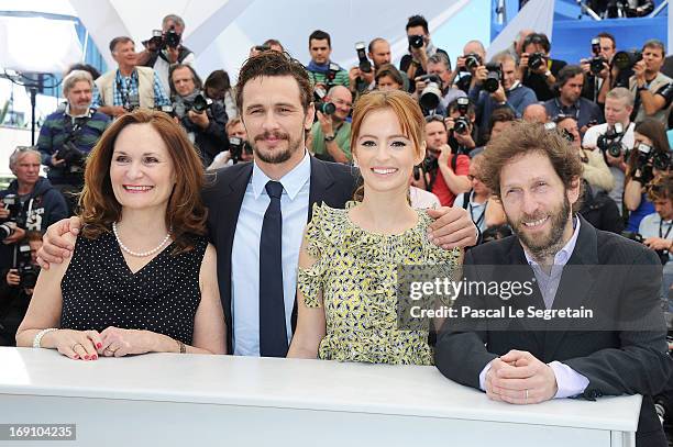 Actress Beth Grant, director and actor James Franco, actress Ahna O'Reilly and actor Tim Blake Nelson attends the photocall for 'As I Lay Dying' at...