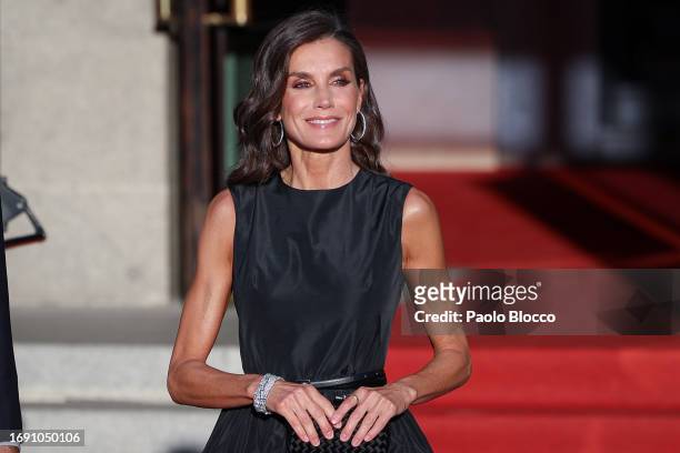 Queen Letizia of Spain attends the opening of the 2023/2034 season of the Royal Theatre on September 19, 2023 in Madrid, Spain.