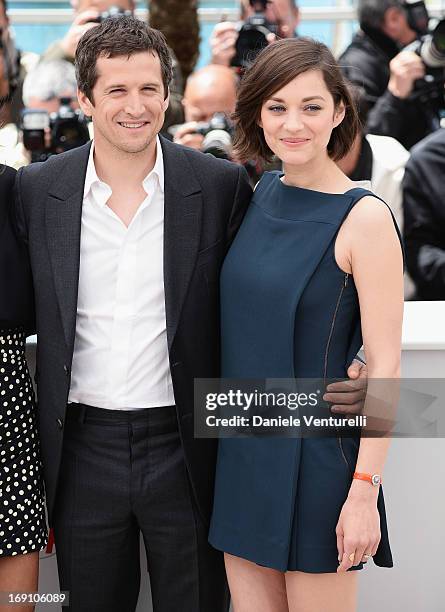 Director and actor Guillaume Canet and actress Marion Cotillard attend the photocall for 'Blood Ties' during the 66th Annual Cannes Film Festival at...