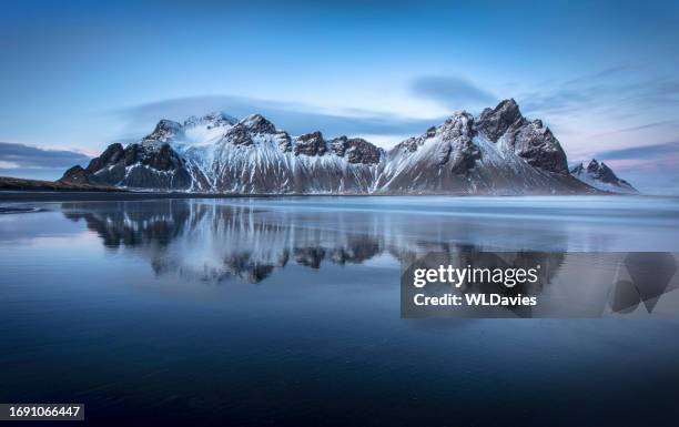 the vesterhorn mountains, iceland - dramatic landscape stock pictures, royalty-free photos & images