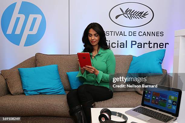 Actress Mallika Sherawat attends the Variety Studio at Chivas House on May 20, 2013 in Cannes, France.