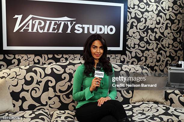 Actress Mallika Sherawat attends the Variety Studio at Chivas House on May 20, 2013 in Cannes, France.