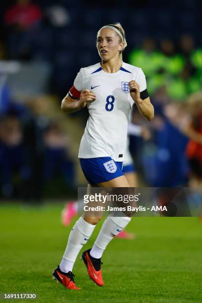Missy Bo Kearns of England Women U23 during the Women's International Friendly between England Women U23 and Belgium U23 at The Croud Meadow on...
