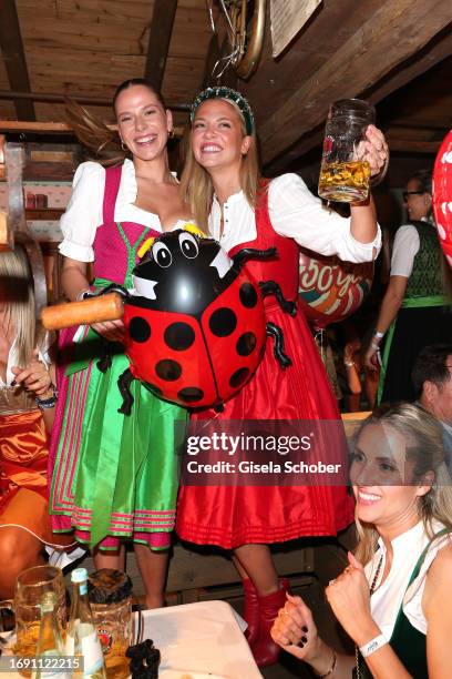 Cheyenne Pahde and Valentina Pahde during the 188th Oktoberfest at Käferzelt on September 26, 2023 in Munich, Germany.