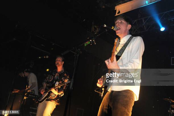 Paul Roberts and Robert Milton of Dog is Dead perform on stage at KOKO on April 24, 2013 in London, England.