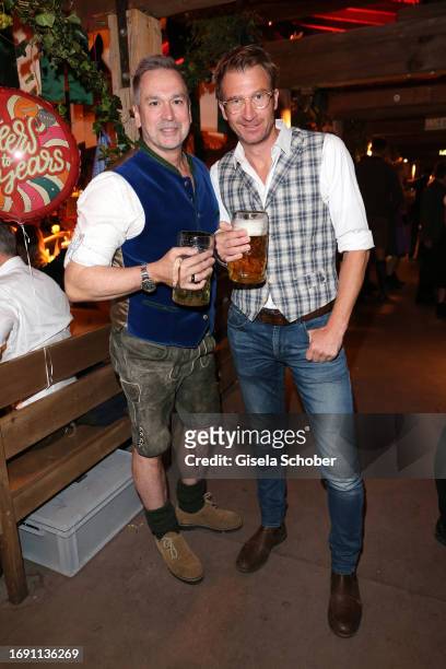 Manou Lubowski and Heiko Ruprecht during the 188th Oktoberfest at Käferzelt on September 26, 2023 in Munich, Germany.