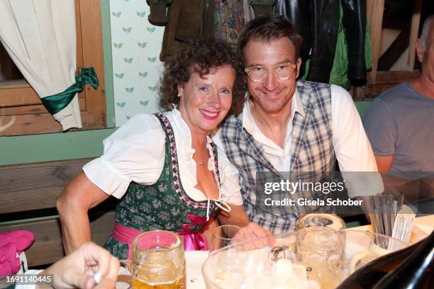 Antje Schlüter and Heiko Ruprecht during the 188th Oktoberfest at Käferzelt on September 26, 2023 in Munich, Germany.