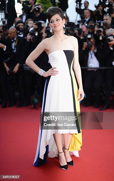 Marion Cotillard attends the "Blood Ties" Premiere during the 66th Annual Cannes Film Festival at Grand Theatre Lumiere on May 20, 2013 in Cannes,...