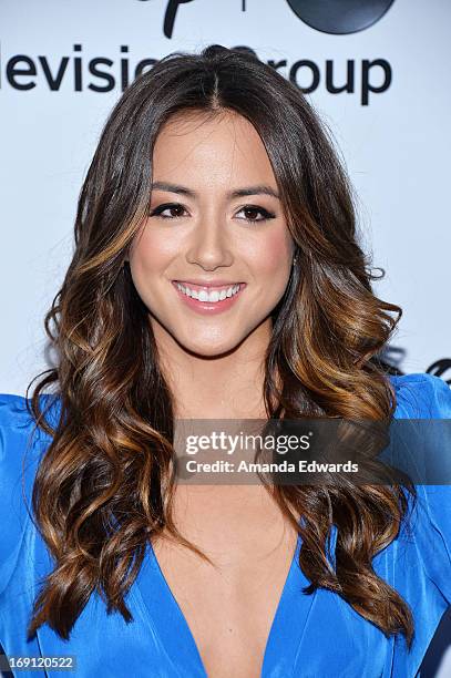 Actress Chloe Bennet arrives at the Disney Media Networks International Upfronts at Walt Disney Studios on May 19, 2013 in Burbank, California.