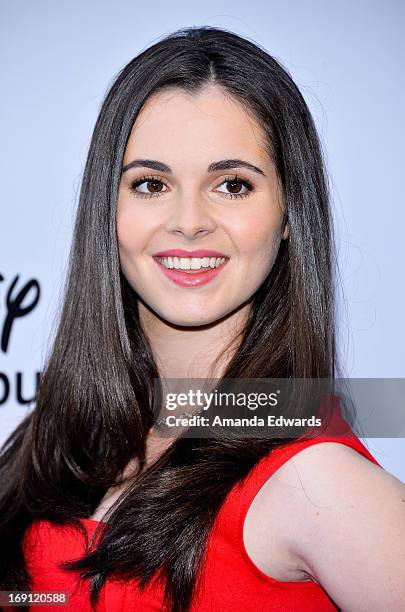 Actress Vanessa Marano arrives at the Disney Media Networks International Upfronts at Walt Disney Studios on May 19, 2013 in Burbank, California.