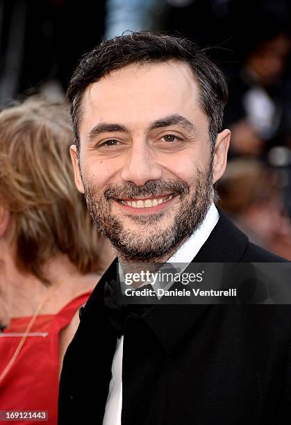 Actor Filippo Timi attends the Premiere of 'Un Chateau En Italie' during the 66th Annual Cannes Film Festival at the Palais des Festivals on May 20,...