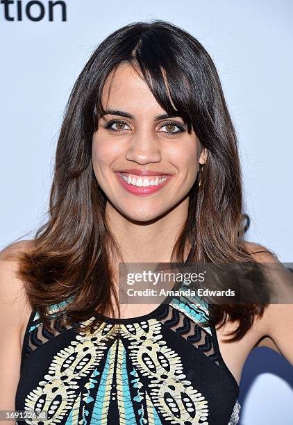 Actress Natalie Morales arrives at the Disney Media Networks International Upfronts at Walt Disney Studios on May 19, 2013 in Burbank, California.