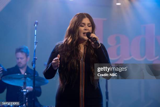 Hillary Scott of Lady A performs live in Studio 1A on Tuesday, September 26, 2023 --