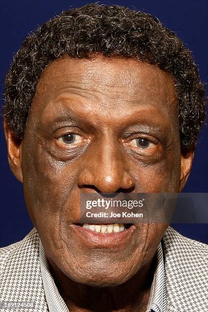 Eleven-Time NBA All-Star Basketball Hall Of Fame Inductee Elgin Baylor poses for a photo during a Collection Media Preview, at Julien's Auctions...