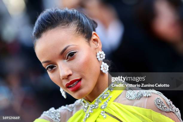 Selita Ebanks attends the "Blood Ties" Premiere during the 66th Annual Cannes Film Festival at Grand Theatre Lumiere on May 20, 2013 in Cannes,...
