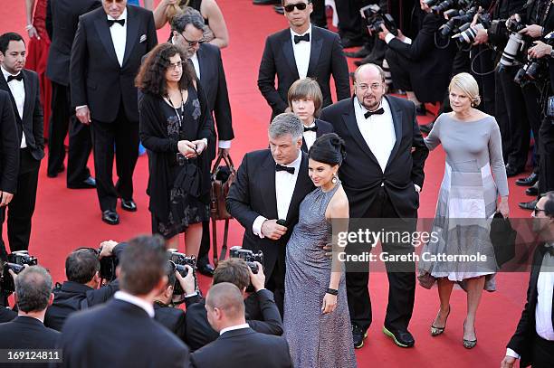 Hilaria Thomas and actor Alec Baldwin with director James Toback Stephanie Toback and Andre Toback attend the premiere for 'Seduced and Abandoned'...