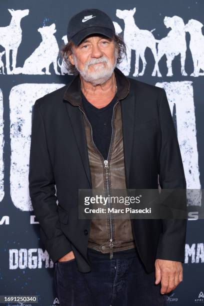 Director Olivier Marchal attends the "Dogman" premiere at Cinema UGC Normandie on September 19, 2023 in Paris, France.