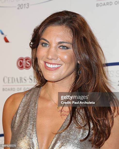 Professional Soccer Player Hope Solo attends the 28th Annual Sports Spectacular Anniversary Gala at the Hyatt Regency Century Plaza on May 19, 2013...