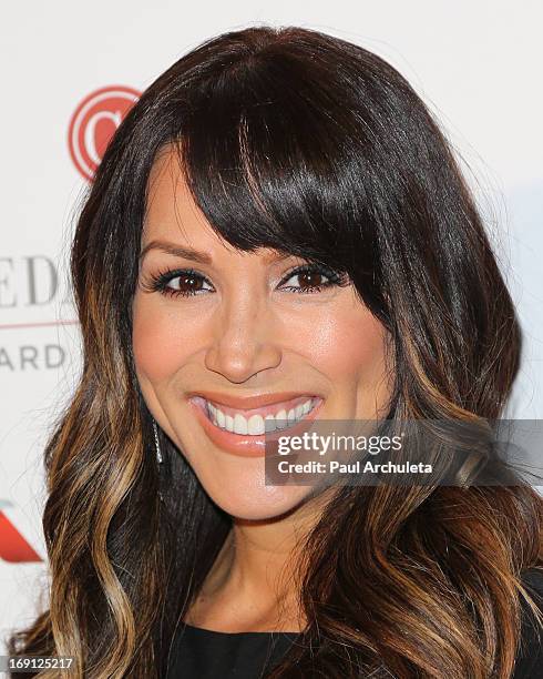 Personality Leeann Tweeden attends the 28th Annual Sports Spectacular Anniversary Gala at the Hyatt Regency Century Plaza on May 19, 2013 in Century...